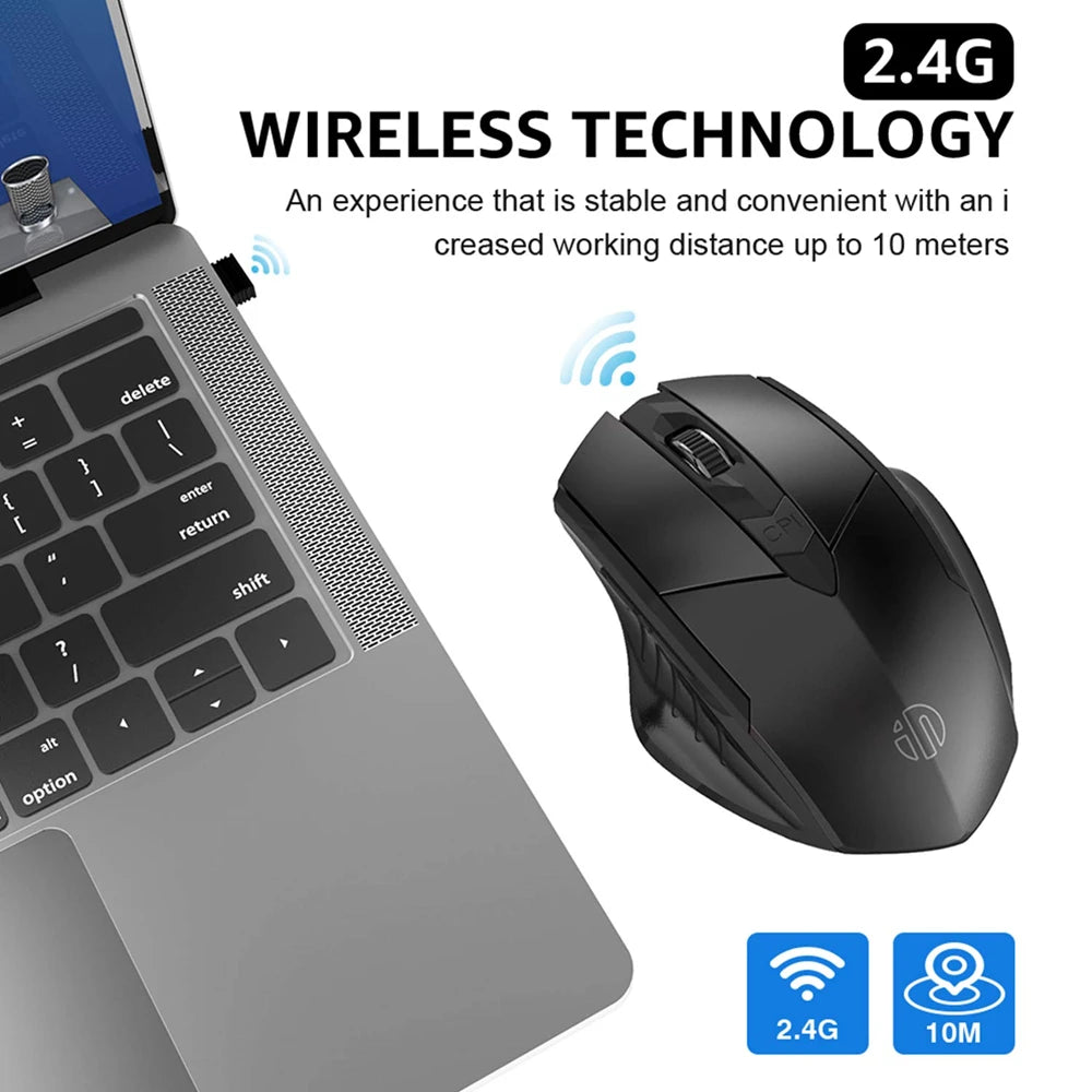 Tempest Predator PM-6 Gamer Mouse BT 5.0/4.0 + 2.4GHz Bluetooth quick Rechargeable Wireless - EverybodyBuying