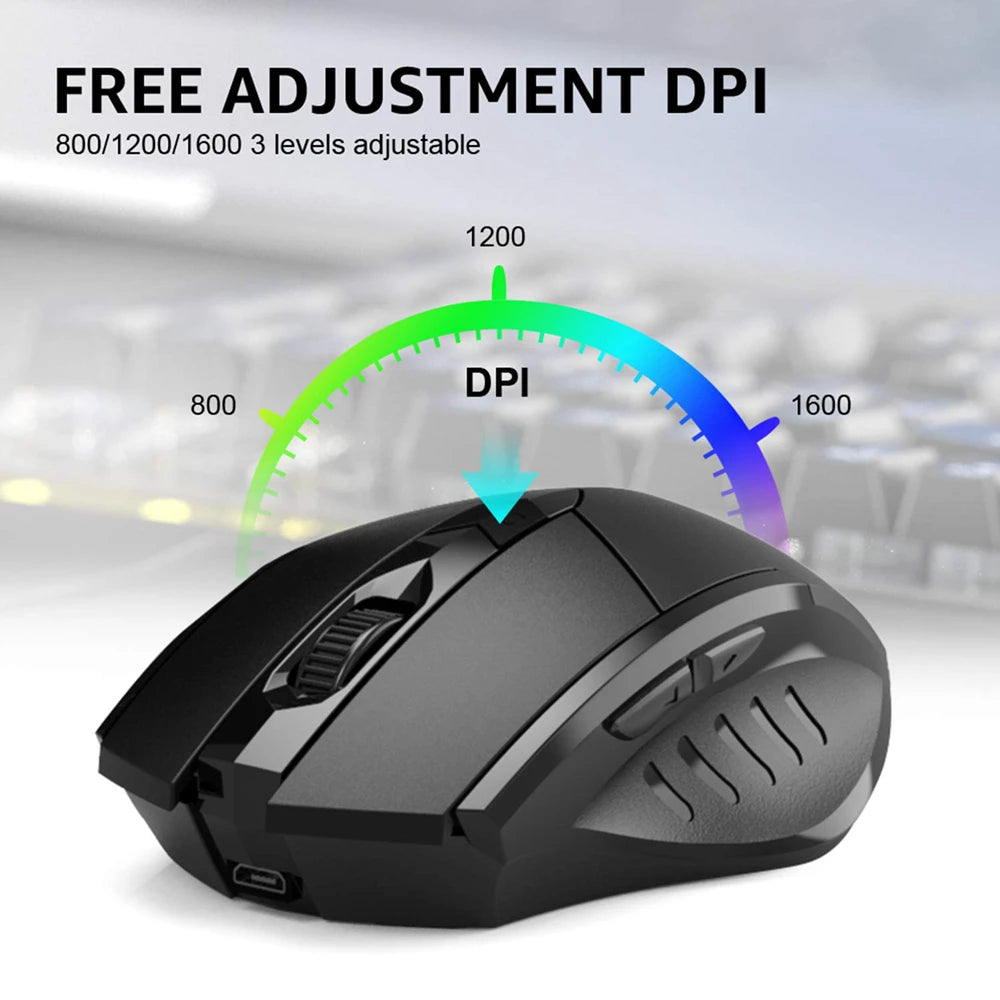 Tempest Predator PM-6 Gamer Mouse BT 5.0/4.0 + 2.4GHz Bluetooth quick Rechargeable Wireless - EverybodyBuying
